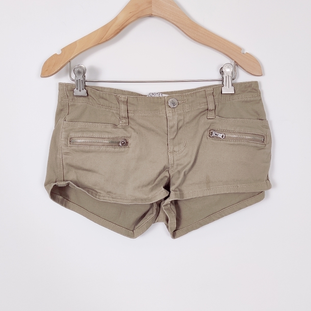 Bluenotes Women's Cheeky Denim Shorts in Green Size 1 Cotton Gorpcore